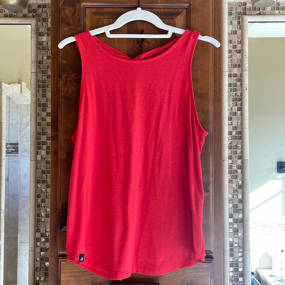 Red Glyder Twist Back Tank